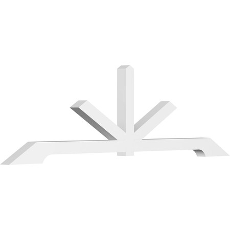 Ekena Millwork Vanguard Architectural Grade PVC Gable Bracket, 108"W x 31 1/2"H x 4"D x 4"F, 7/12 Pitch GBP108X32X0404VAN00